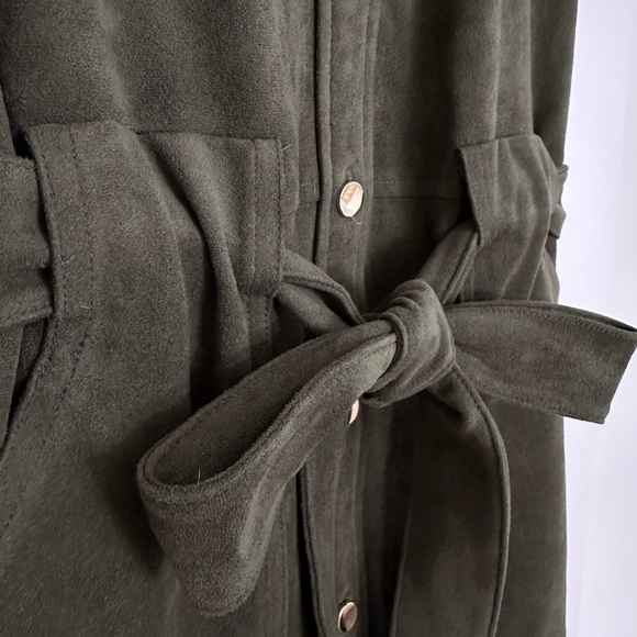 Microsuede olive green dress - Picture 3 of 3